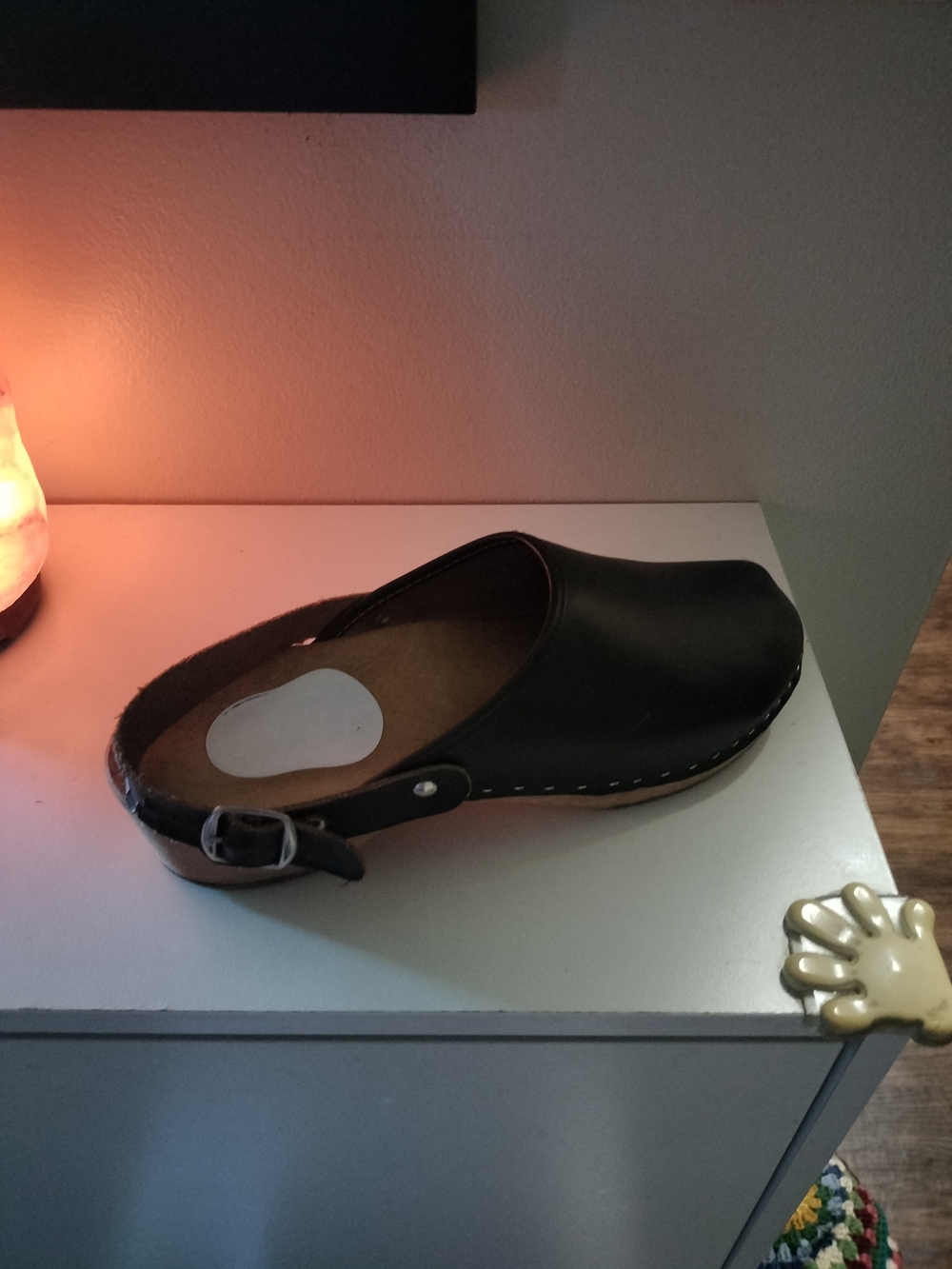 Women’s Black Leather Slingback Clog